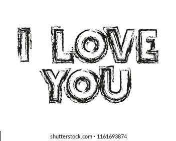 love message with hand made font
