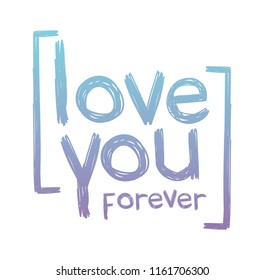 love message with hand made font