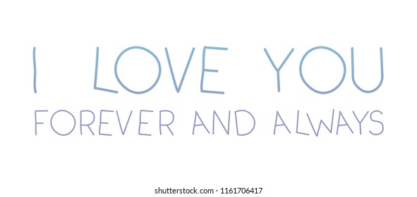 love message with hand made font