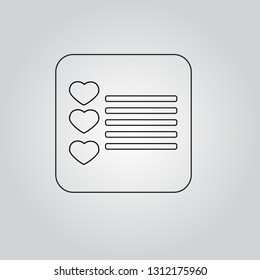 Love message icon