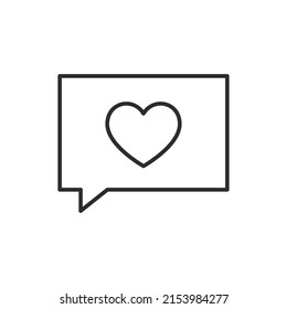 Love message icon. High quality black vector illustration.