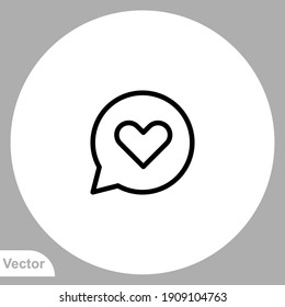 Love message icon sign vector,Symbol, logo illustration for web and mobile