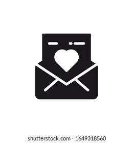 Love Message Icon, Love Message Sign/Symbol Vector