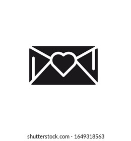 Love Message Icon, Love Message Sign/Symbol Vektorillustration