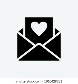 love message icon vector