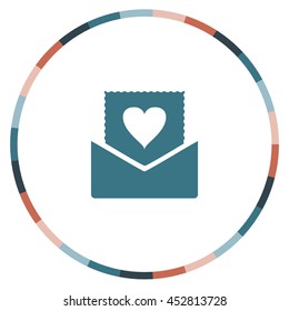 Love message icon, vector design