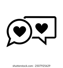 Love Message Icon, Vector Graphics