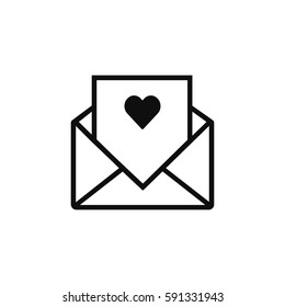 love message icon vector illustration