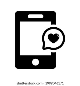 Icono de mensaje de amor.datación,chat (ilustración vectorial)