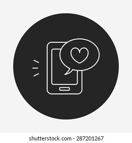 love message line icon