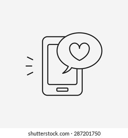 love message line icon