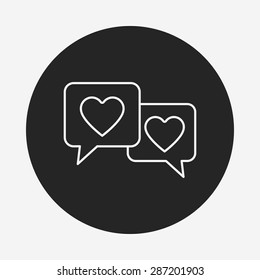love message line icon