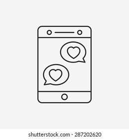 love message line icon