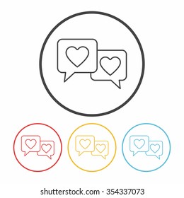 love message line icon