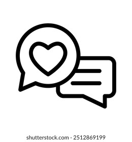 love message line icon illustration vector graphic. Simple element illustration vector graphic, suitable for app, websites, and presentations isolated on white background