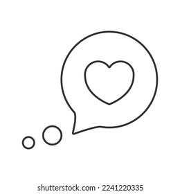 Love message line universal icon ui ux element sign.