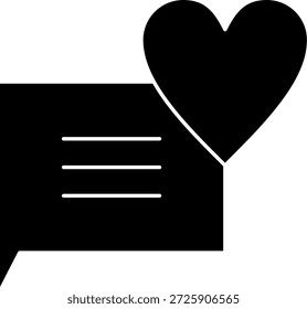 Love message Line vector Icon Design