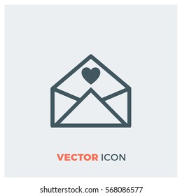 love message line vector icon