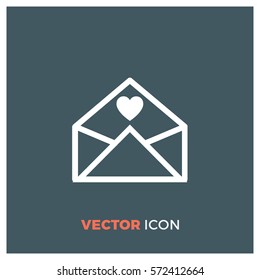 love message line vector icon