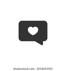 Love message sign. Chat Icon Vector Symbol Design Illustration.