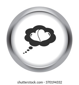 Love message simple icon on  background