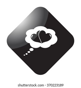 Love message simple icon on  background