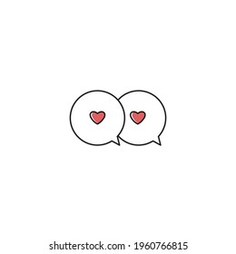 love message, simple and informative vector icon