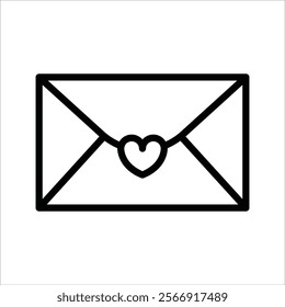 Love Message Simple line icon