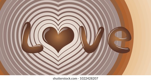 Love. Love message. Valentine card. Colorful love message. Vector graphics