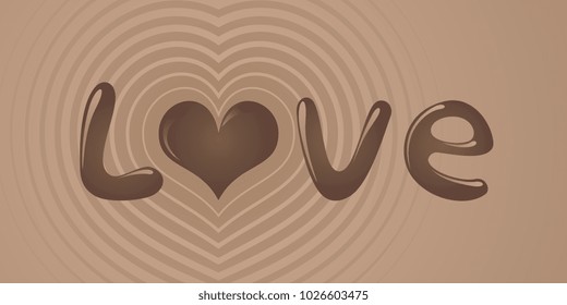 Love. Love message. Valentine card. Colorful love message. Vector graphics