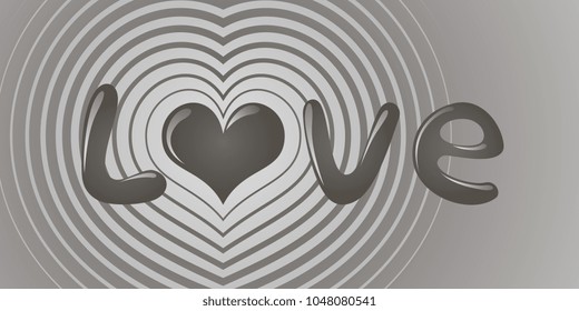 Love. Love message. Valentine card. Colorful love message. Vector graphics