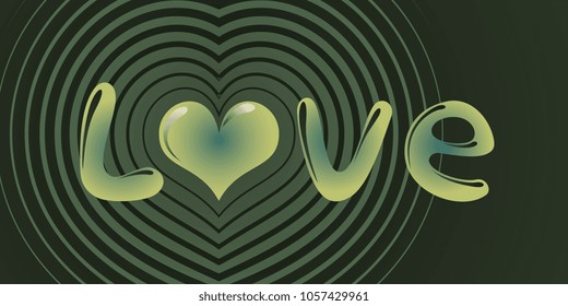 Love. Love message. Valentine card. Colorful love message. Vector graphics