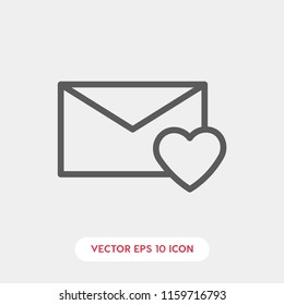 Love message vector icon