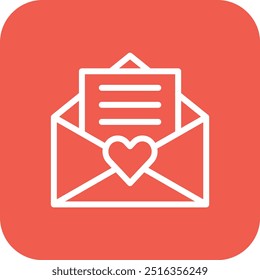 Love Message Vector Icon Design Illustration