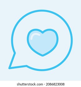icono vector de mensaje de amor, símbolo de corazón. Ilustración vectorial plana moderna y simple para sitio web o aplicación móvil
