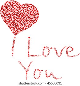 Love message. Vector illustration.