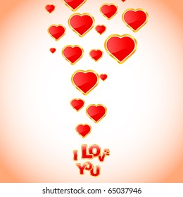 Love message. Vector illustration.