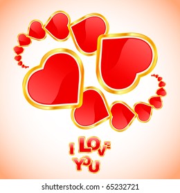 Love message. Vector illustration.