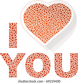 Love message. Vector illustration.