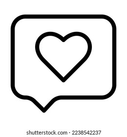 Love Message Vector Line Icon Design