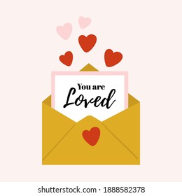 love messages concept with envelope vector illustration
