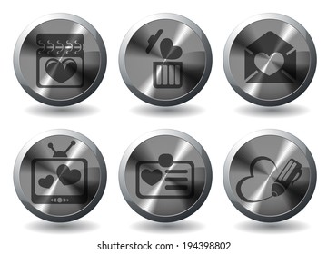 love messages icon set