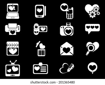 love messages icon set