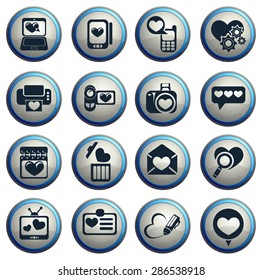 love messages icon set