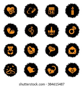 love messages icons set for web sites and user interface