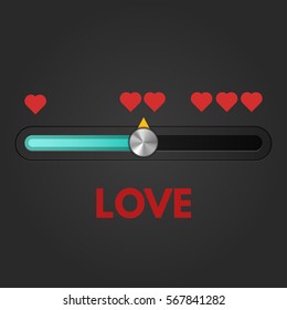 Love meter or gauge icon for Valentineâ??s day