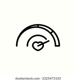 love meter icon, isolated icon in light background, perfect for website, blog, logo, graphic design, social media, UI, mobile app