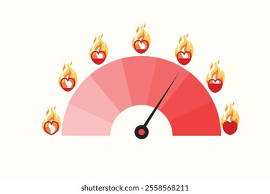 love meter or liking meter vector illustration