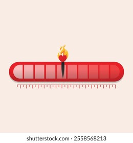 love meter or liking meter vector illustration