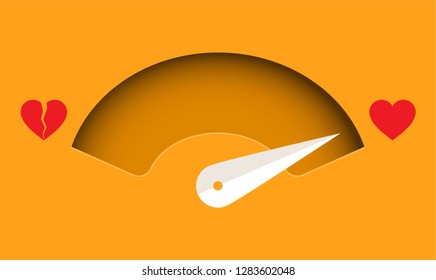 Love meter. Valentine's day card design element. - Vector
